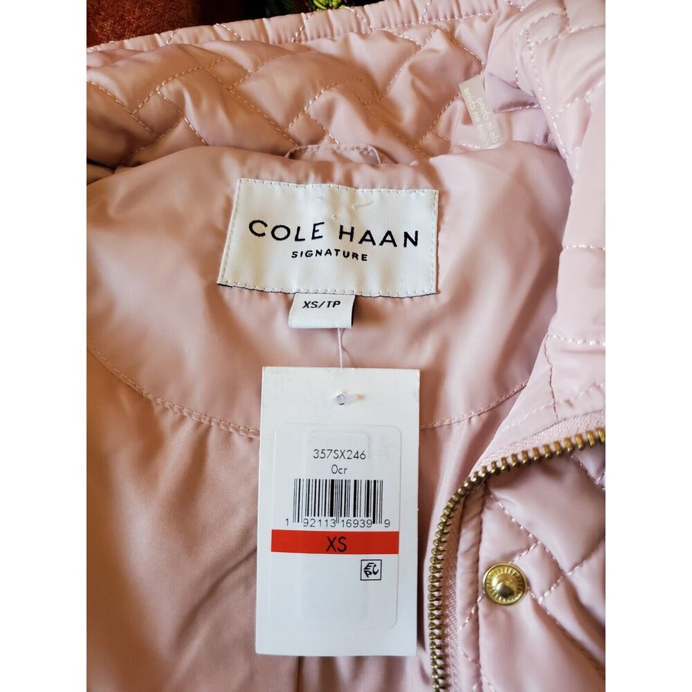 Cole Haan Blush Pink Quilted Jacket Coat NWT, Size XS - Picture 2 of 14